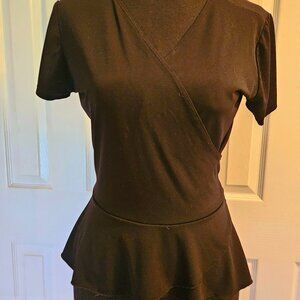 Sz Small JKLA California Criss Cross Back Tie Top - Black